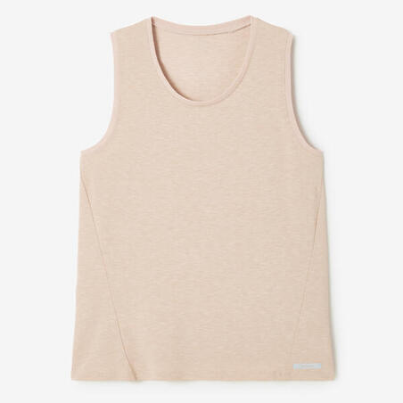 Майка для бега женская бежевая RUN SOFT