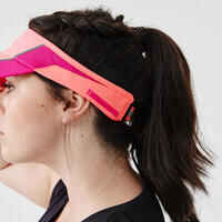 Visera de running Hombre Mujer - KIPRUN Ajustable fluo rosa 