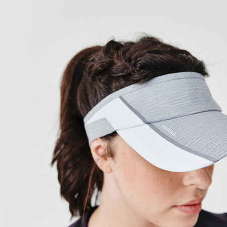 Visera de running Hombre Mujer - KIPRUN Ajustable gris