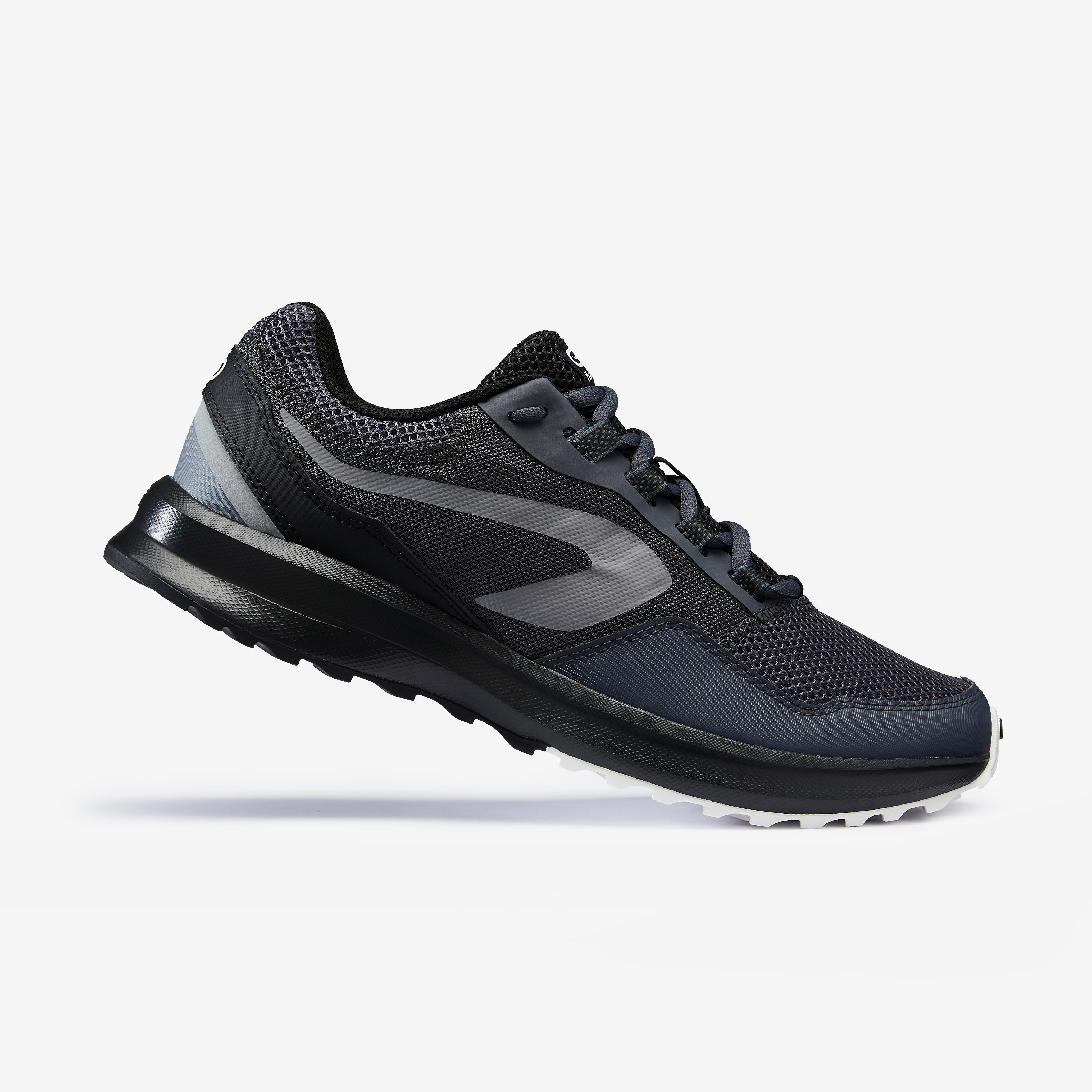 HARDLOOPSCHOENEN VOOR HEREN RUN ACTIVE GRIP ZWART/GRIJS | KALENJI |  Decathlon.nl