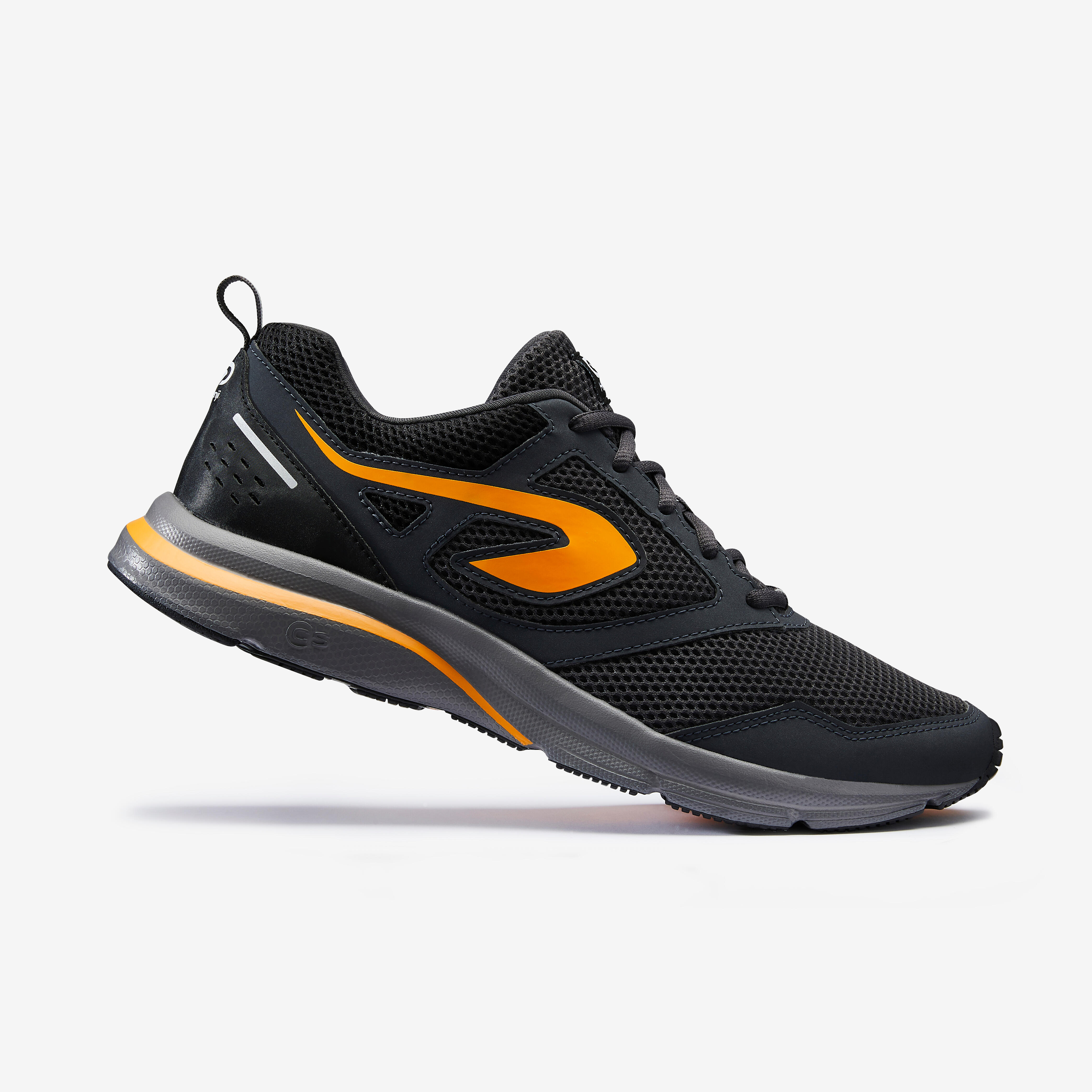 chaussure de running homme run active noir orange - kalenji