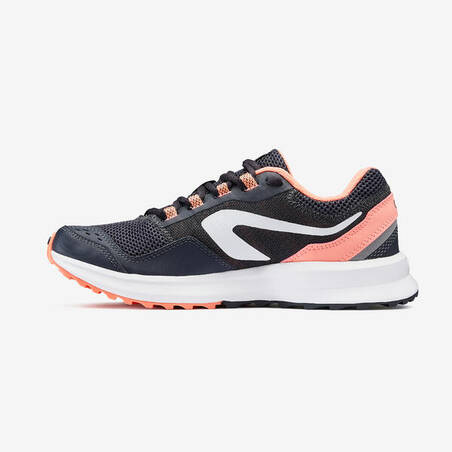 SEPATU LARI ACTIVE GRIP KALENJI RUN WANITA - ABU-ABU CORAL