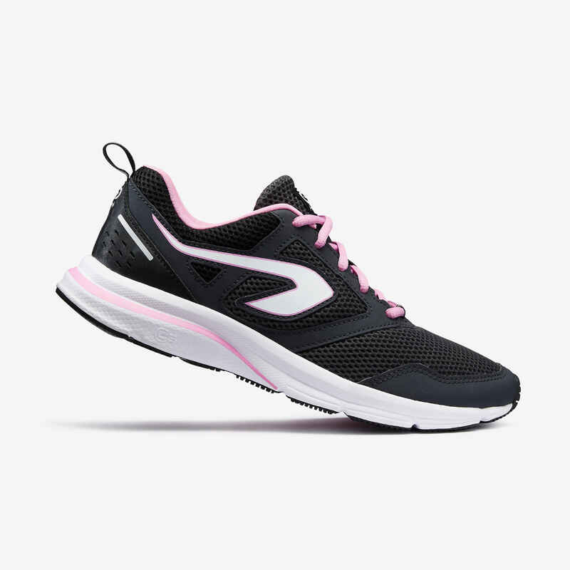 Kalenji Run Active Women's Running Shoes - Black/Pink