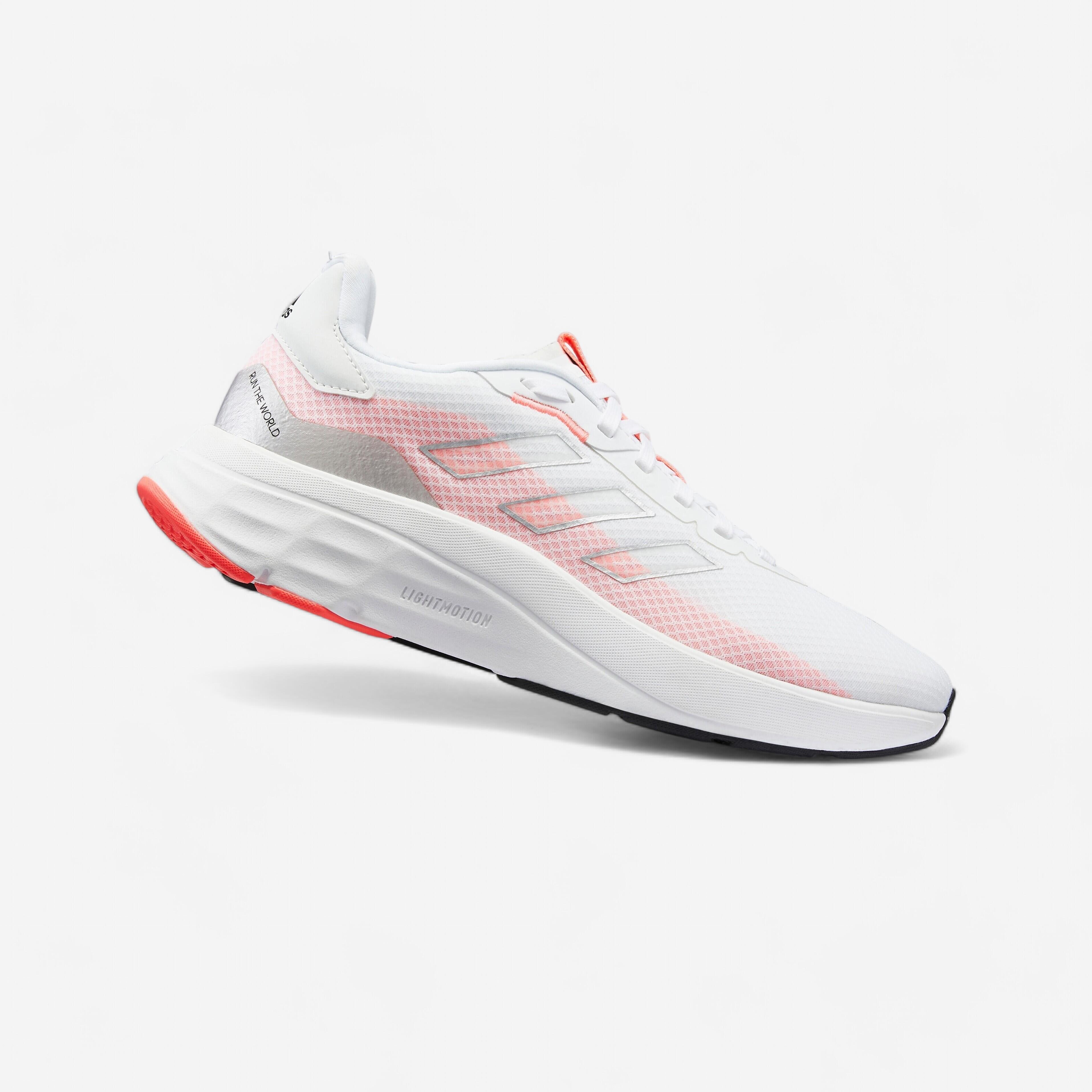 ADIDAS Hardloopschoenen voor dames Speedmotion wit en oranje | Decathlon