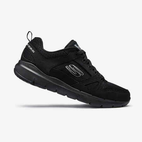 WOMEN'S SKECHERS FLEX APPEAL NEW HIT 3.0 FITNESS WALKING TRAINERS - BLACK