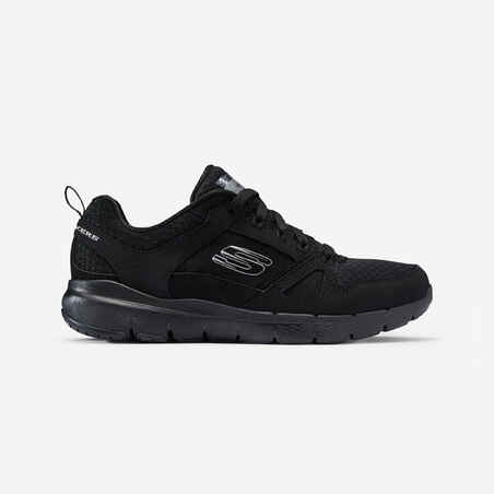 WOMEN'S SKECHERS FLEX APPEAL NEW HIT 3.0 FITNESS WALKING TRAINERS - BLACK