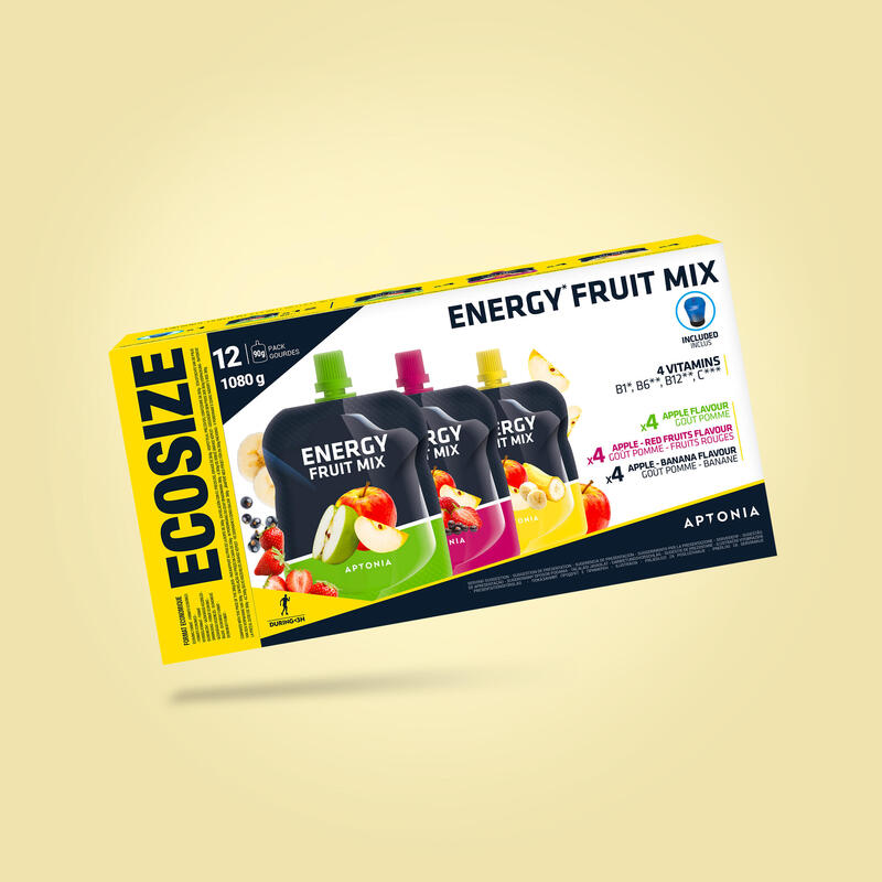 Energy-Fruchtspezialität 12 × 90 g Apfel/ Apfel-Banane/ Apfel-Rote-Früchte