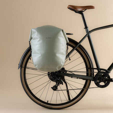 Neperšlampamas dviračio krepšys „900“, 27 l, žalias