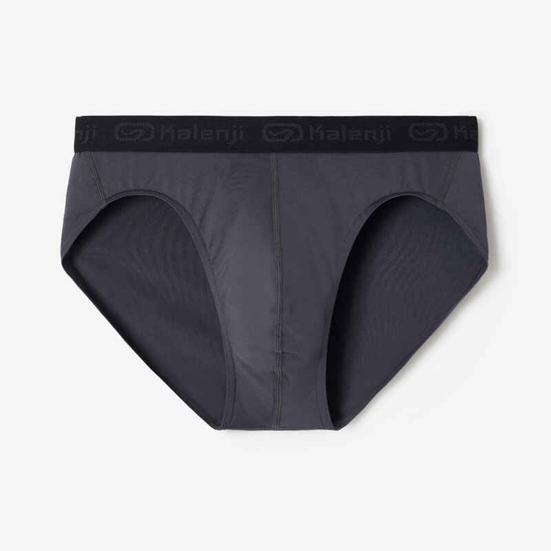MEN'S BREATHABLE RUNNING BRIEFS ABYSS GREY MEN'S BREATHABLE RUNNING BRIEFS ABYSS GREY