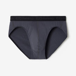 Men's Breathable Running Briefs - Dark Grey