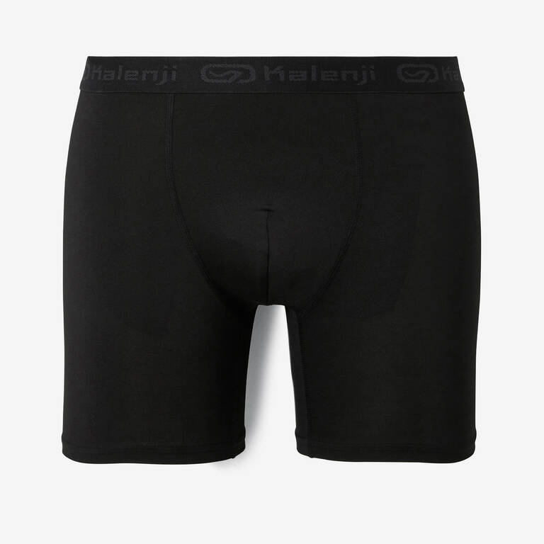 KALENJI MEN'S BREATHABLE RUNNING BOXERS - BLACK