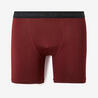 กางเกงบ็อกเซอร์ชายแบบระบายอากาศได้สำหรับใส่วิ่ง (สีแดง BURGUNDY)