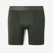 Men's Semi-Long Breathable Running Boxers- Olive Green