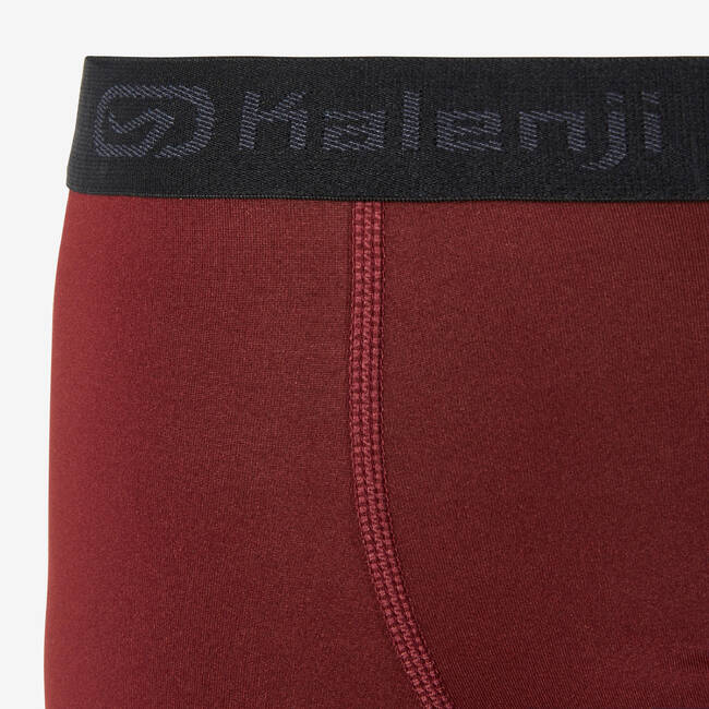 Buy Kalenji Men's Breathable Running Boxers - Dark Burgundy Online