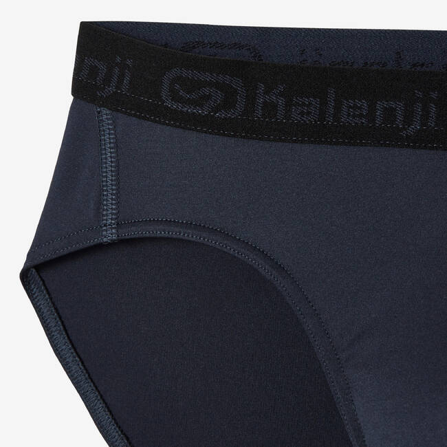 Buy Kalenji Men's Breathable Running Briefs - Grey Navy Online