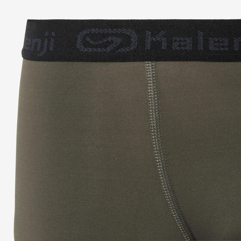 Funktionsunterhose Herren Lauf-Boxershorts atmungsaktiv Mikrofaser - dunkelgrün