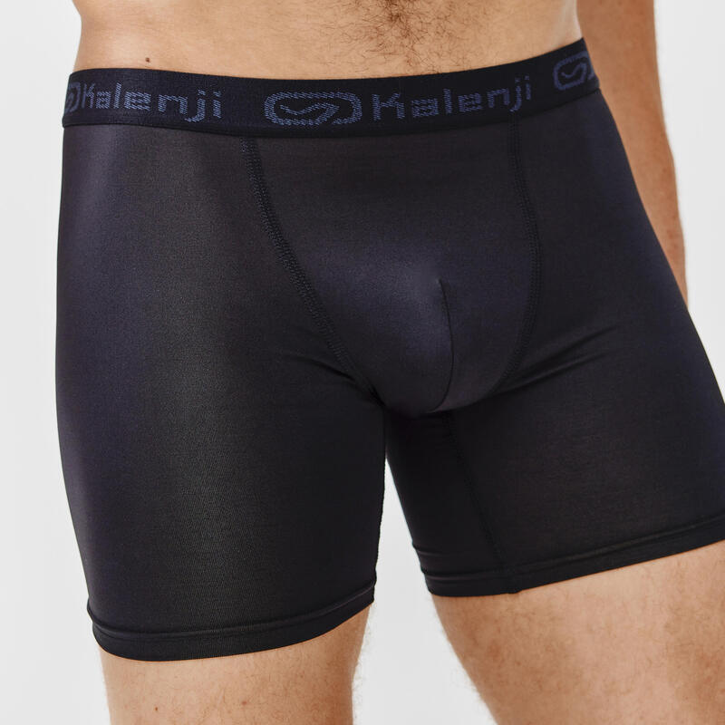 Calzoncillos bóxer running transpirable Hombre negro