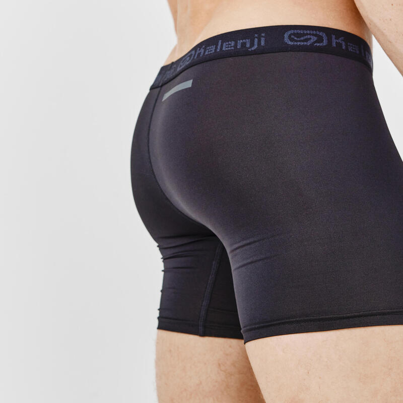 Calzoncillos bóxer running transpirable Hombre negro