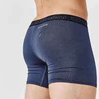 Men's breathable microfibre boxers - Dark blue