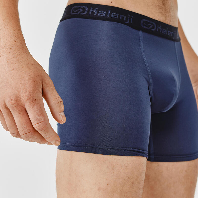 Funktionsunterhose Lauf-Boxershorts Herren atmungsaktiv Mikrofaser - dunkelblau