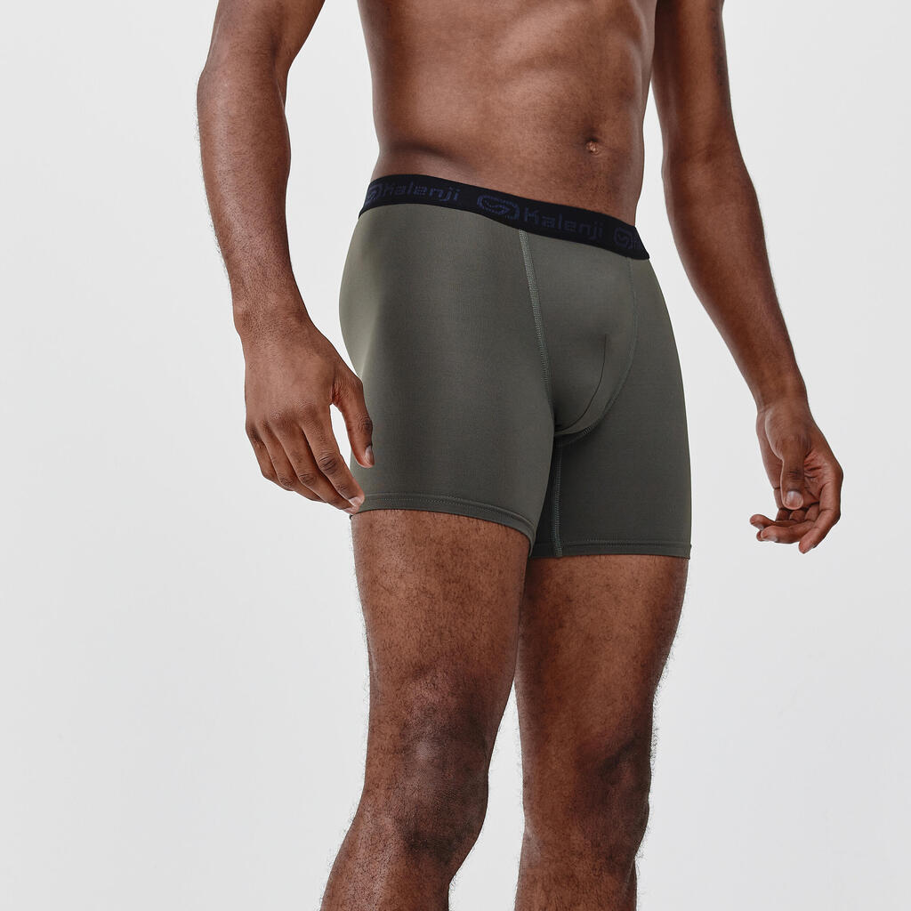 Boxer respirant en microfibre Homme - Olive