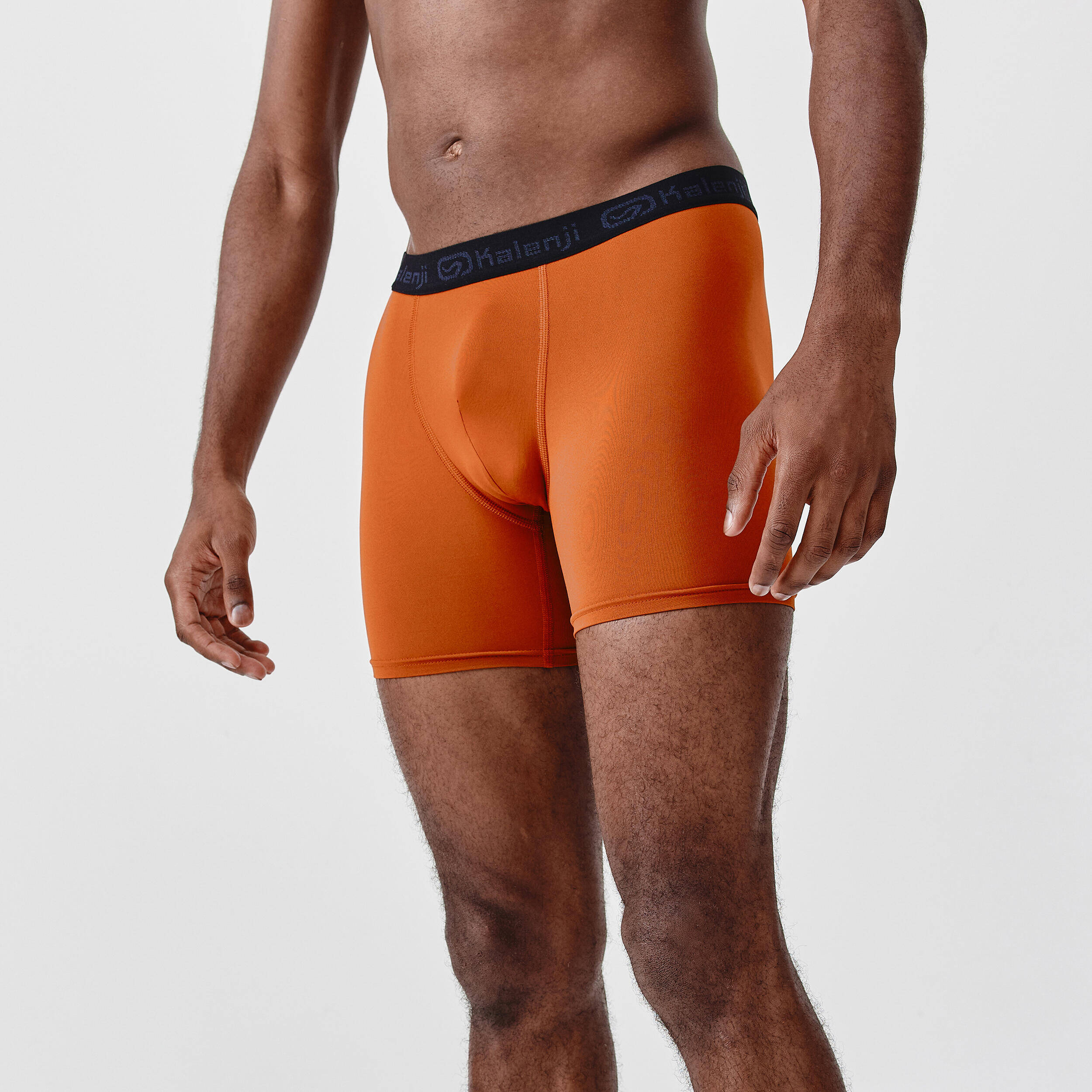 Men Breathable Running Boxers- Dark Sepia -  3