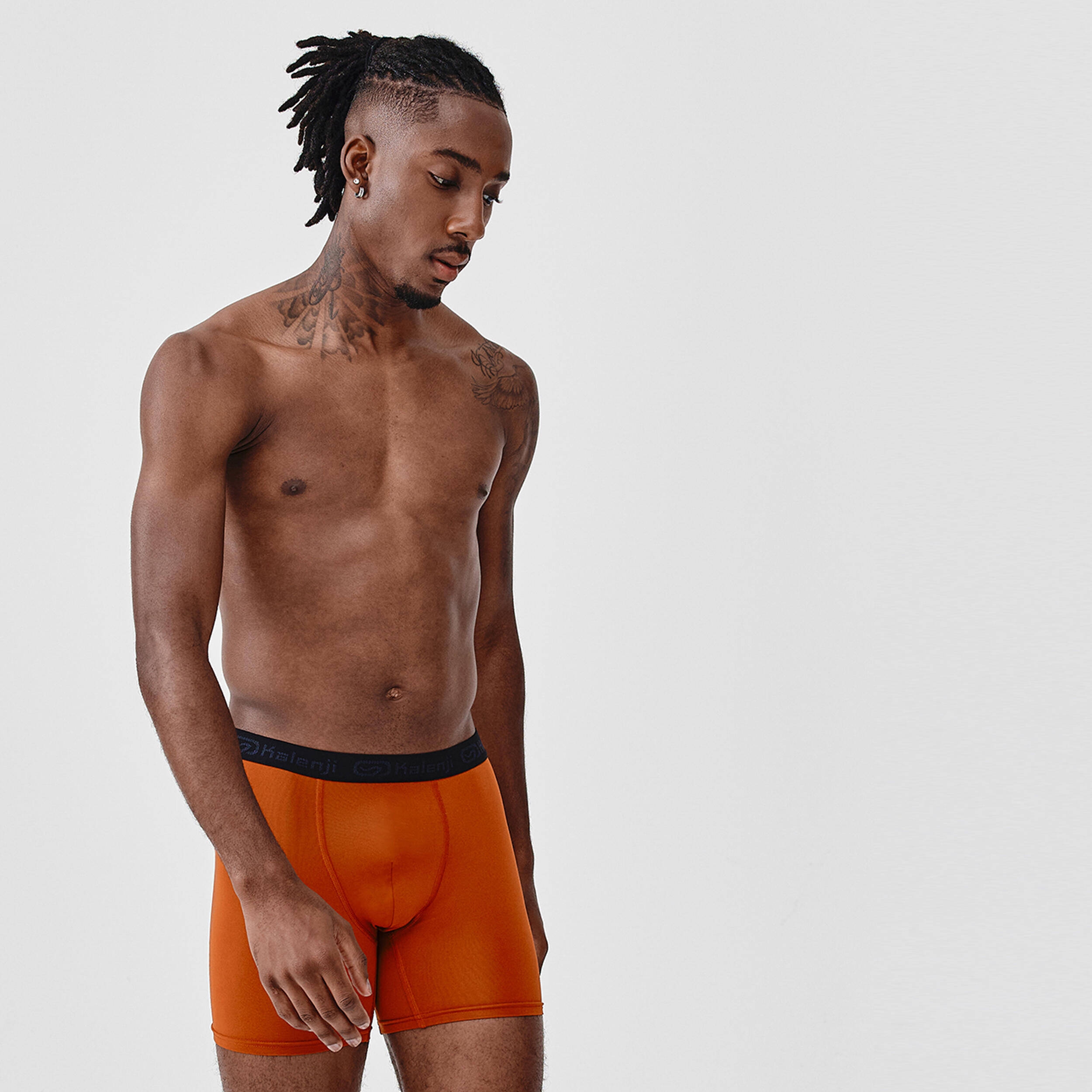 Men Breathable Running Boxers- Dark Sepia -  2