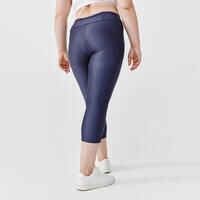 Women's short running leggings KIPRUN Run 100 - dark blue