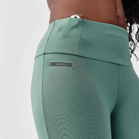 Women's short running leggings Support - green