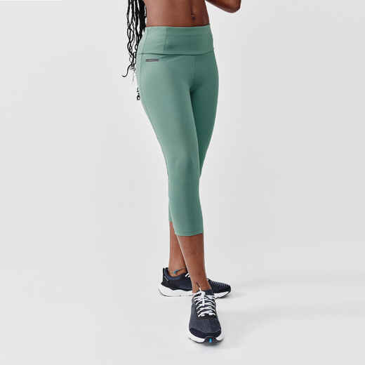 
      Legging court running femme - Support vert
  