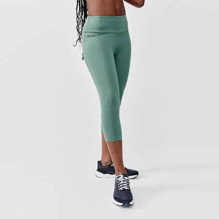 Women's short running leggings Support - green