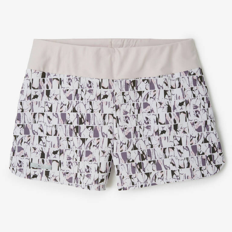 Women's printed running shorts Dry - light grey