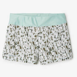 Women's running shorts Dry - green print