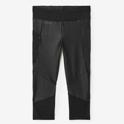 Legging court running respirant femme - Dry+ Feel noir