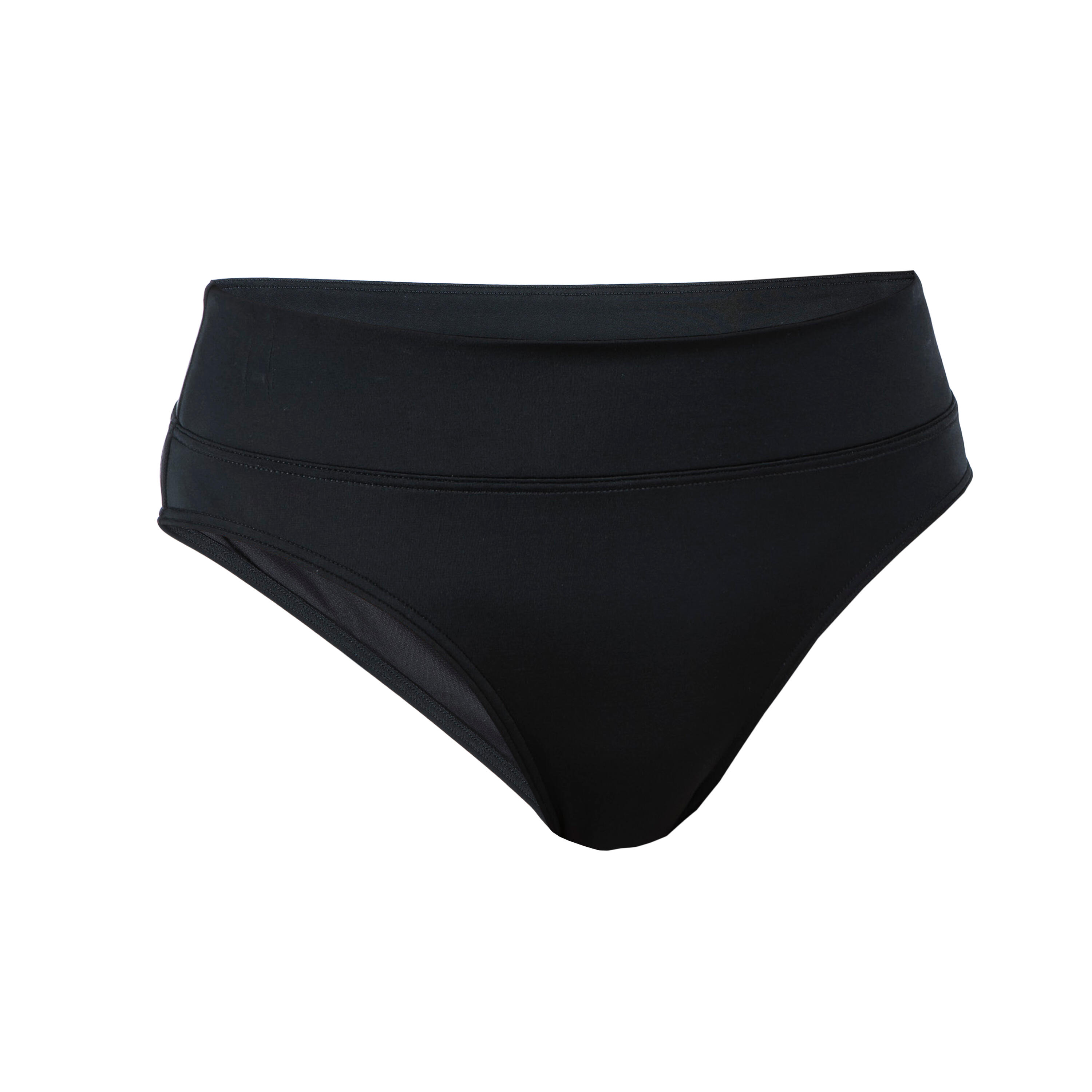 BAS DE MAILLOT DE BAIN DE SURF FEMME TAILLE HAUTE GAINANTE NORA NOIRE 3/10