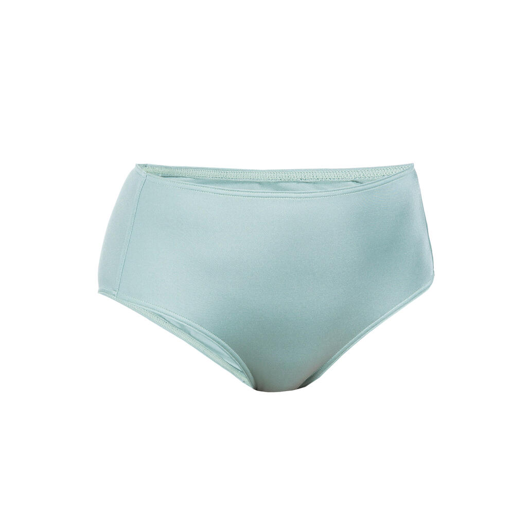 Bikini-Hose Damen hoher Taillenbund Romi Pagi grün/weiß