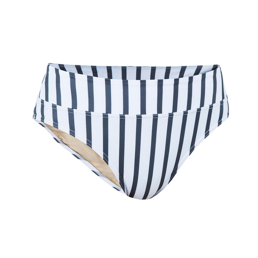 Women's high-waisted briefs swimsuit bottoms - Nora palmer blue