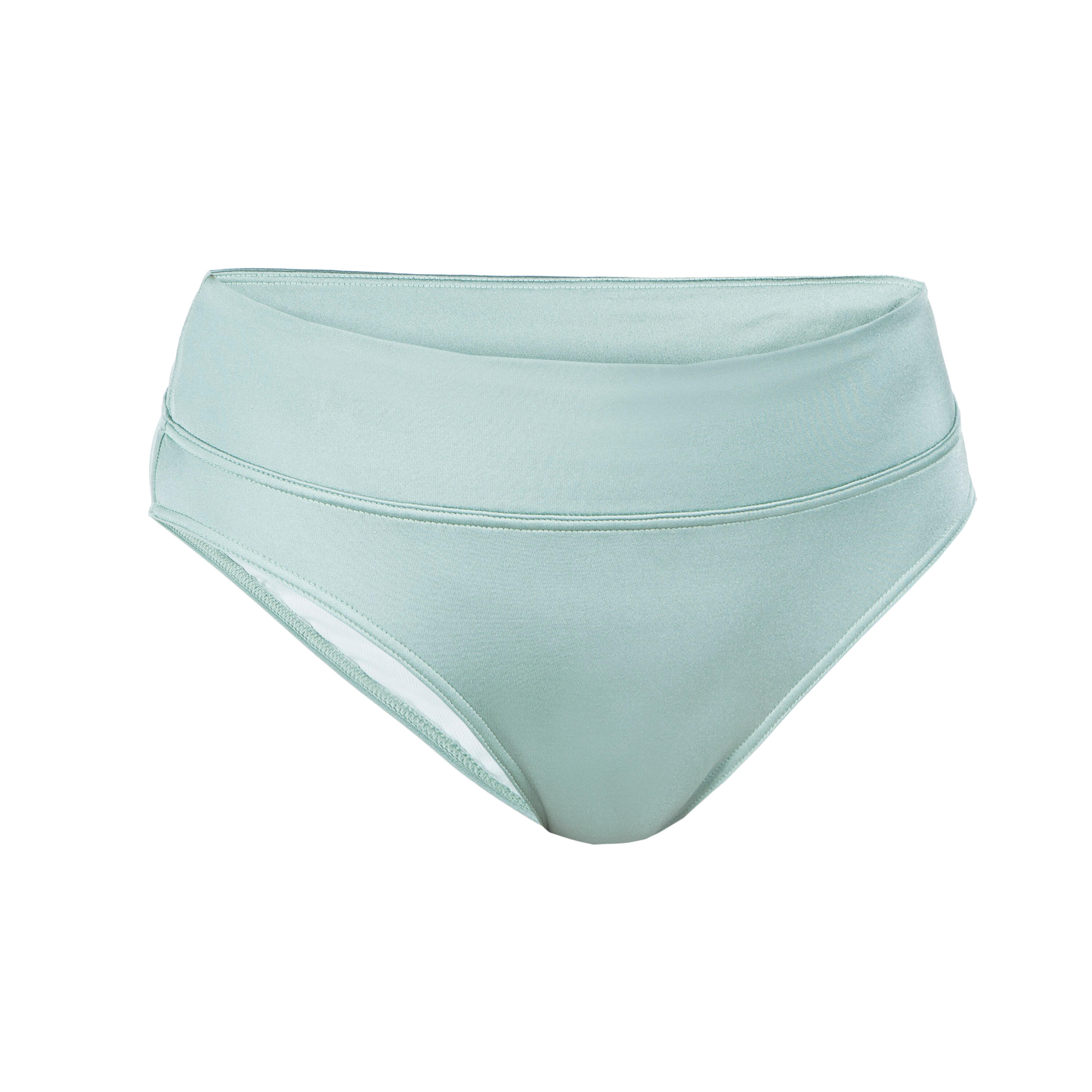 WOMEN'S SURFING HIGH-WAISTED BODY-SHAPING SWIMSUIT BOTTOMS NORA - LIGHT GREEN 3/11