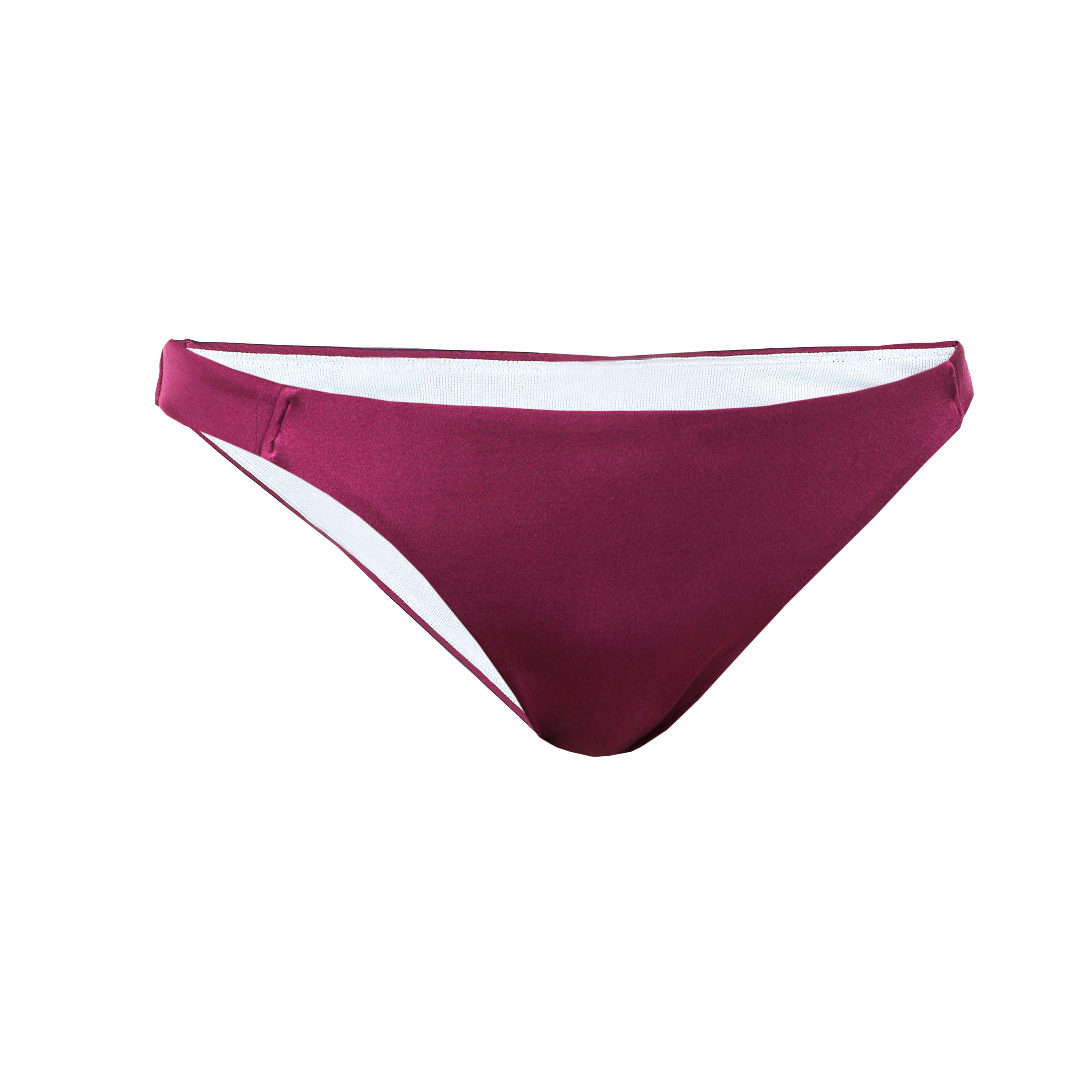 Women's Classic Swimsuit Bottoms with Thin Edges ALY - BURGUNDY 2/9