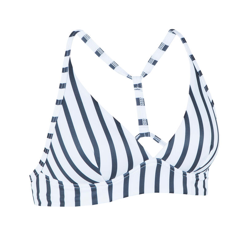 Bikini-Oberteil Damen Bustier Bea Marin im Rücken verstellbar weiss/grau