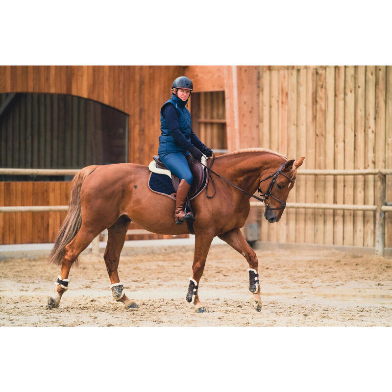 PROTEGE-BOLETOS DE EQUITAÇÃO PARA CAVALO EM CARNEIRA SINTÉTICA 580 CASTANHO X2