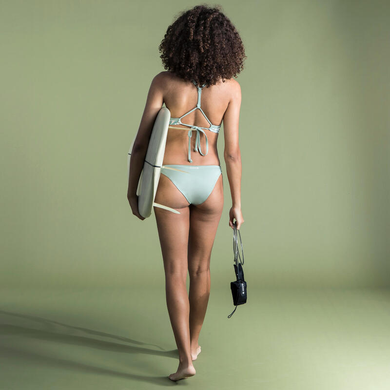 Bikini-Hose Damen Aly klassische Form mit schmalen Seitenteilen hellgrün