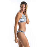 Bikini-Oberteil Damen Bustier freier Rücken Andrea Marin weiss/grau