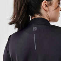 Women's Running Breathable Jacket-KIPRUN Run 100 Dry-Black