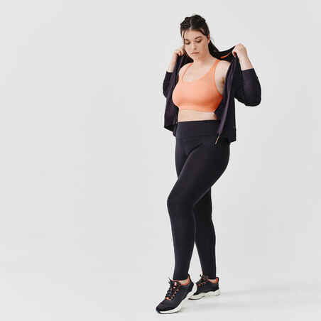 Women's Running Breathable Jacket-KIPRUN Run 100 Dry-Black