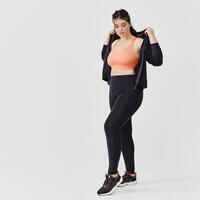 Chaqueta running transpirable Mujer Dry negro