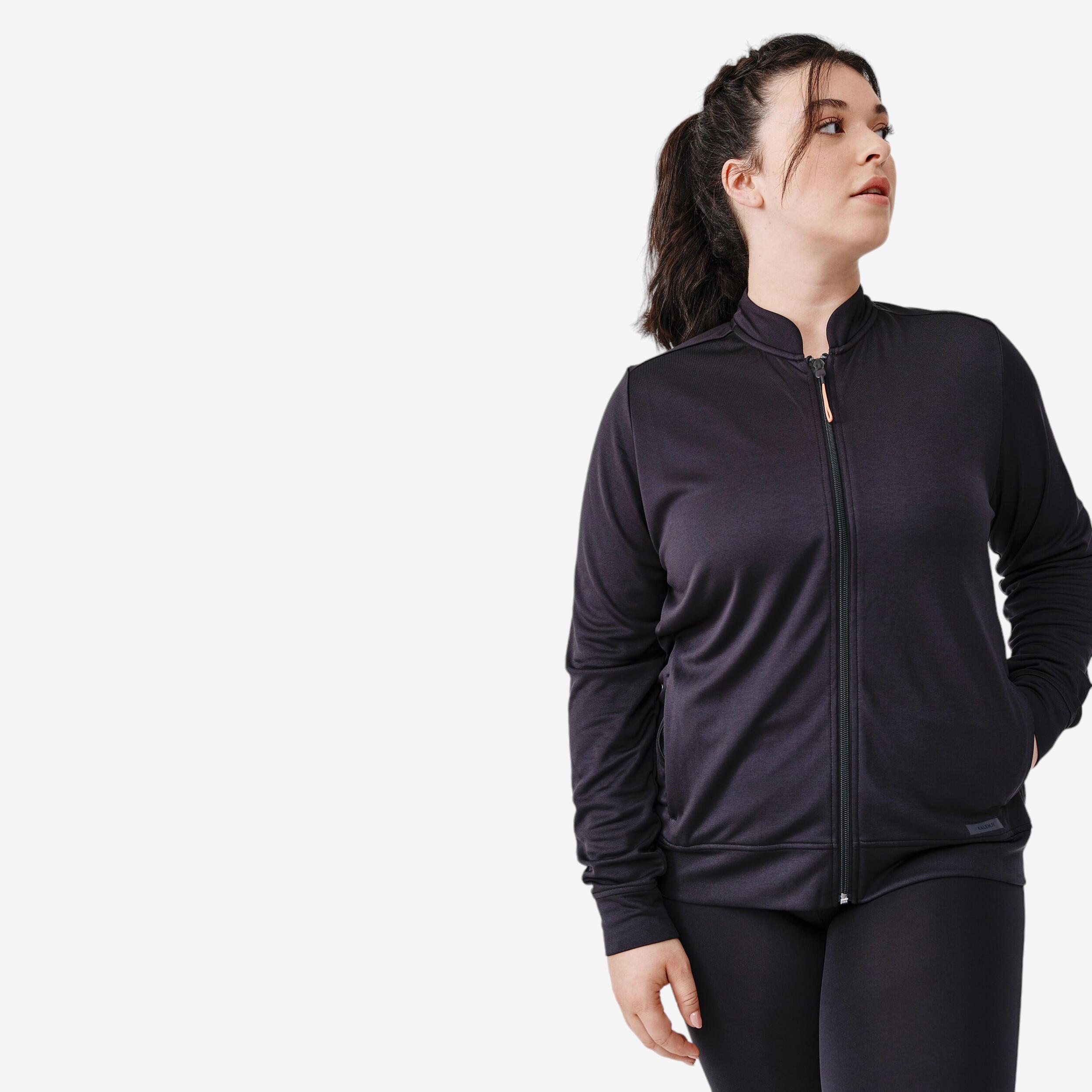 Women's breathable running jacket Dry - black 1/7