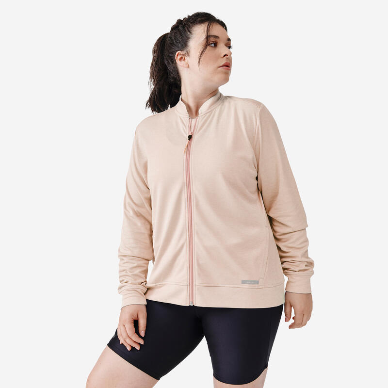 Chaqueta running transpirable Mujer Dry rosa