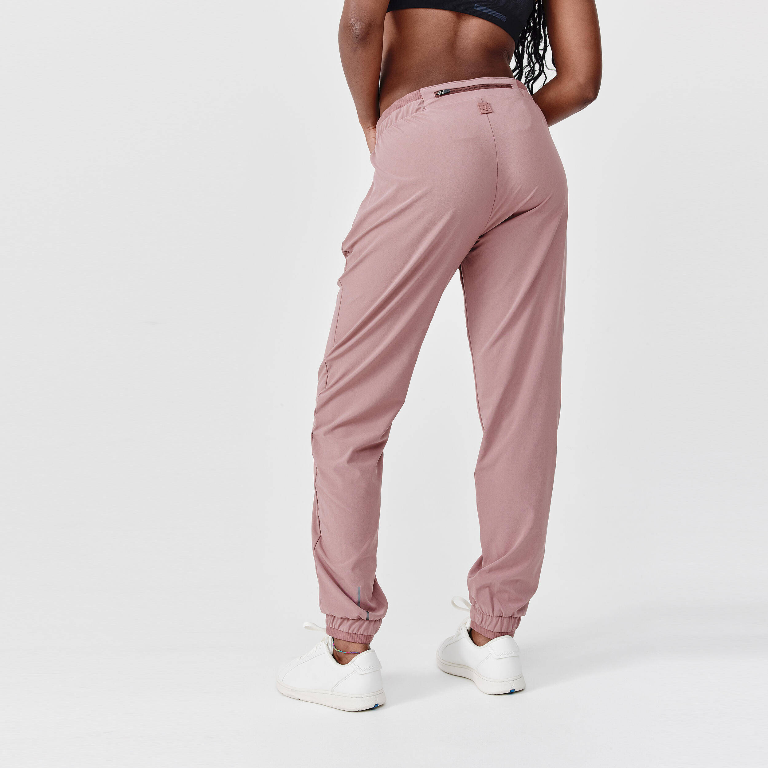 Women Running Trackpants, Lightweight and Quick Dry - Taupe Pink -  4