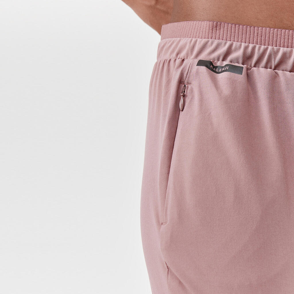 Pantalon de jogging running respirant femme - kiprun run 500 dry kaki clair